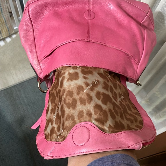 B. Makowsky Pink Leather Shoulder Bag - Picture 4 of 7
